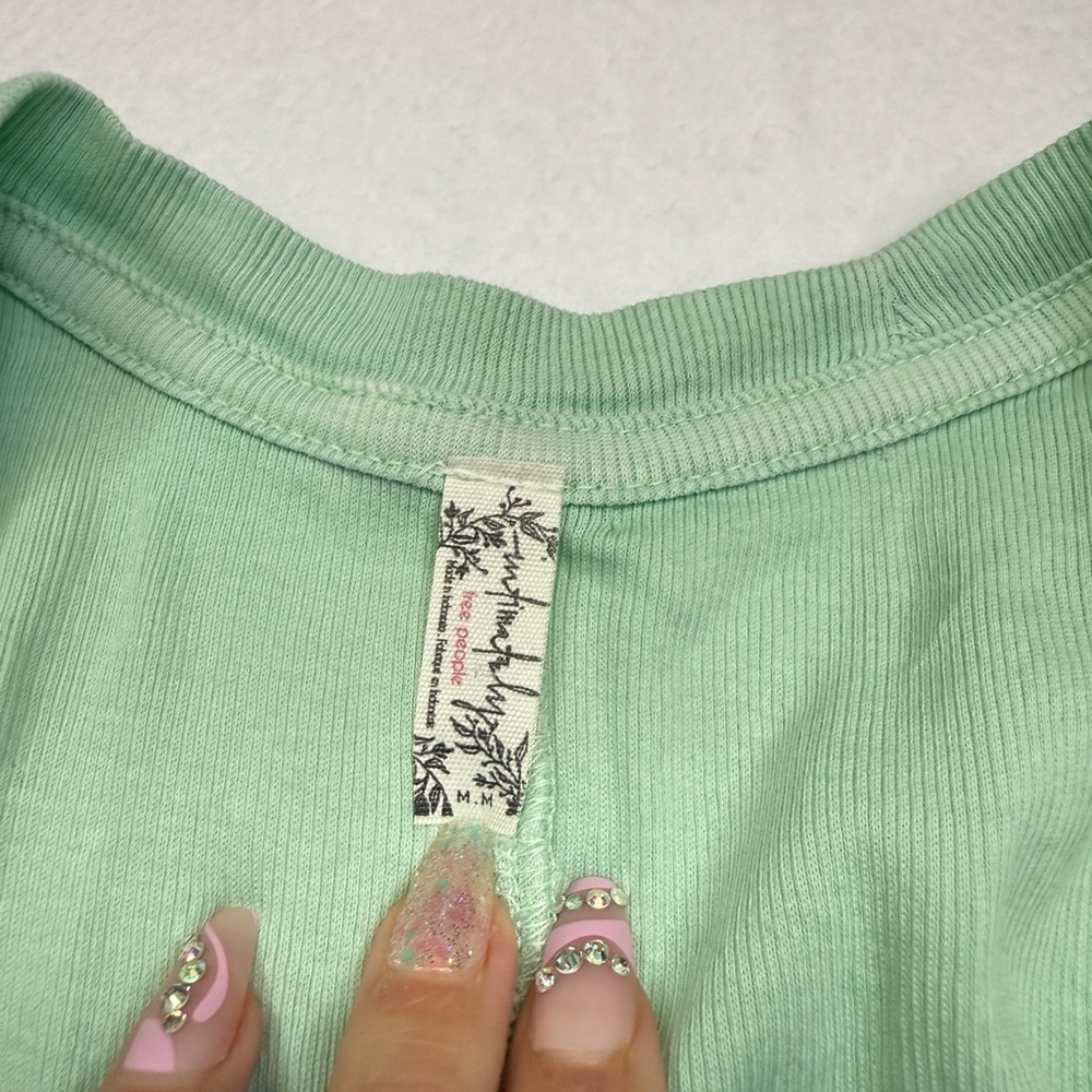 Free People Size M Light Green Tank Top - Picture 3 of 3